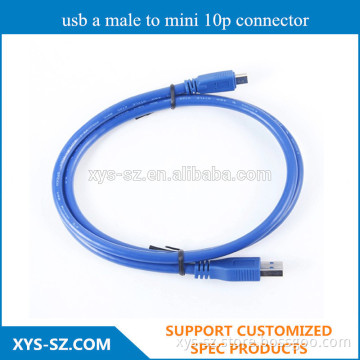 wholesale high quality usb a male to mini 10p connector